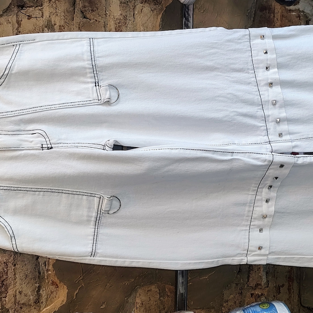 Funky wide legged studded pants